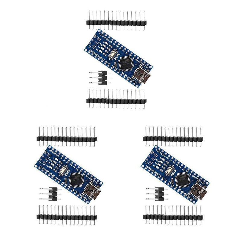  [AUSTRALIA] - HiLetgo 3pcs Nano V3.0 ATmega328P CH340G 5V 16M Mini USB Micro Controller Board Development Board with PIN Headers Pin Unsoldered