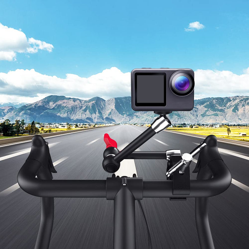  [AUSTRALIA] - TOAZOE 11 Inch Adjustable Articulating Friction Magic Arm with Both 1/4" Thread Screw Compatible with DSLR Camera, LCD Monitor, Fill Light Single Magic Arm