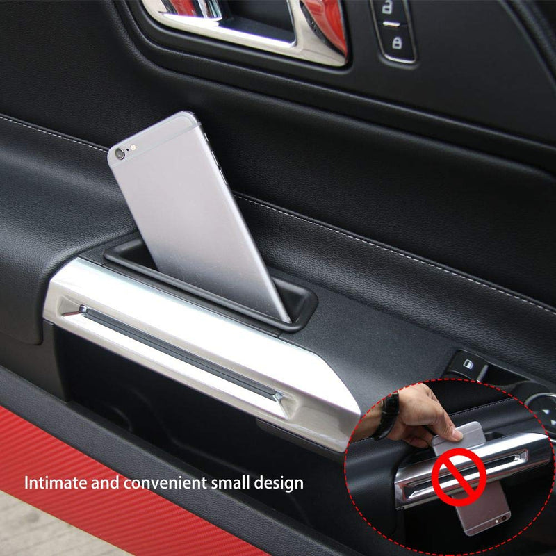  [AUSTRALIA] - Auto Front Door Side Organizer Tray Grab Handle Storage Box Phone Holder Container for Ford Mustang 2015 2016 2017 2018 2019