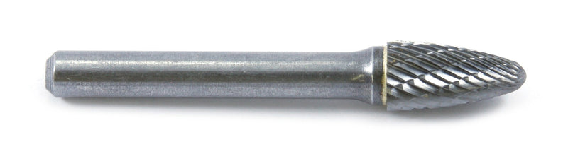 Forney 60125 Tungsten Carbide Burr with 1/4-Inch Shank, Tree Radius, 3/8-Inch - LeoForward Australia