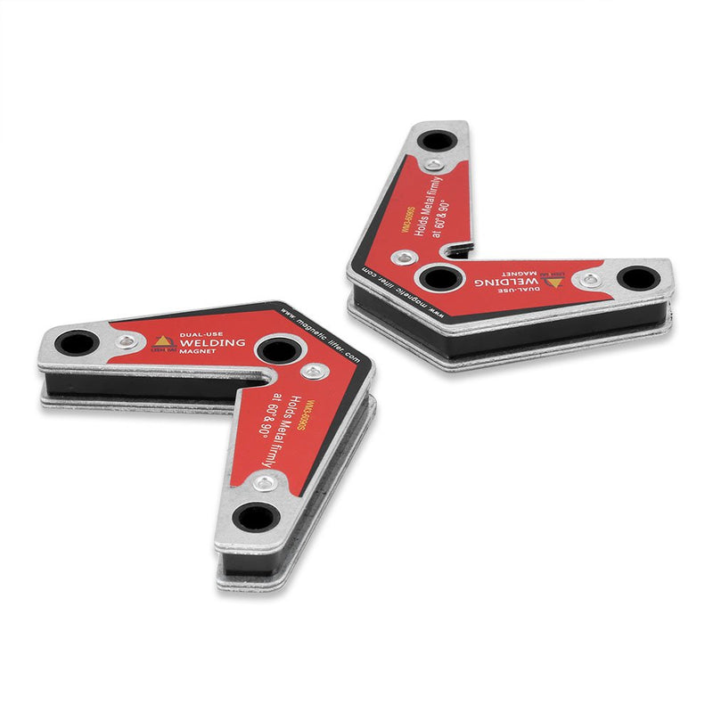  [AUSTRALIA] - 2pcs Welding Corner Holder Dual Use 60 & 90 Degree Welding Magnetic Corner Holder