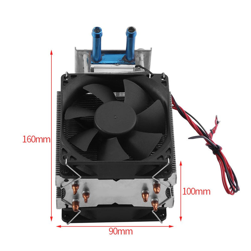  [AUSTRALIA] - 12V Semiconductor Refrigeration Cooler Thermoelectric Peltier Water Cooling System DIY Device with Fan