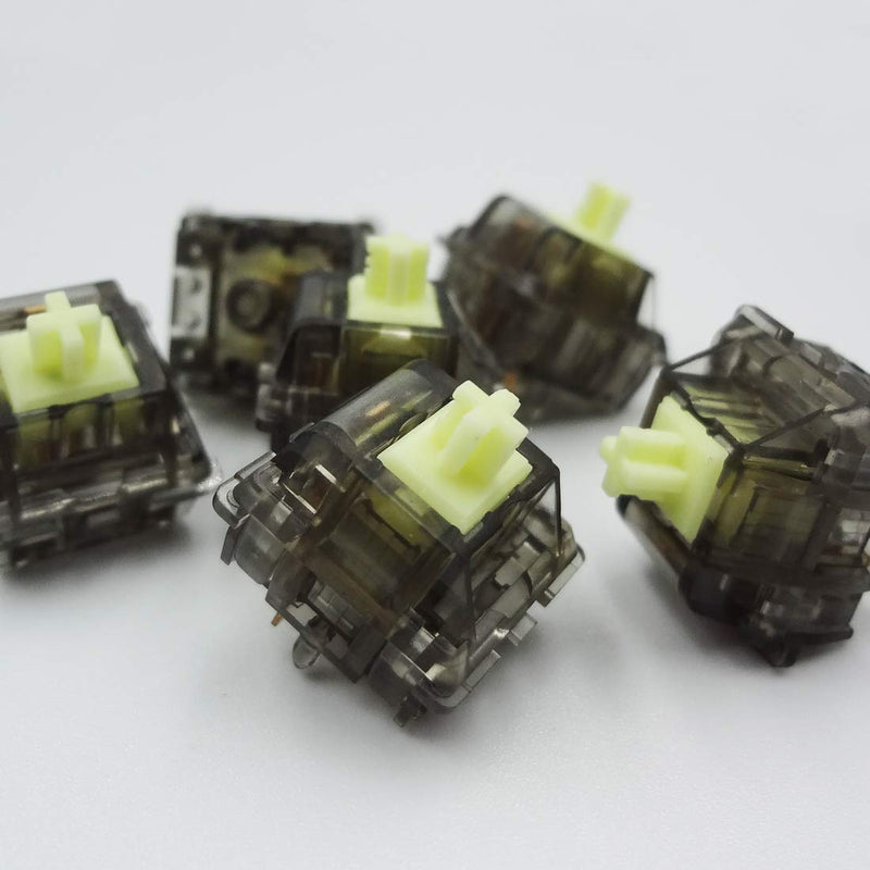 DUROCK Linear Switches Translucent Smokey L1 Switch with 55g Gold-Plated Spring Smooth Black Stem 5 Pins Linear Keyswitch for DIY Mechanical Keyboards (20pcs, L1 Smokey Yellow 55g) 20pcs - LeoForward Australia