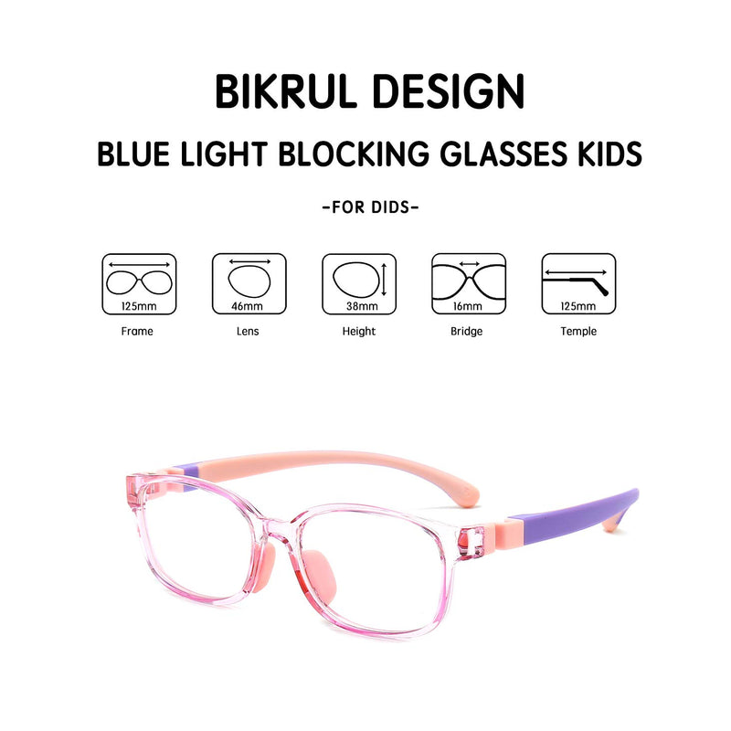 Blue Light Glasses,Kids Glasses,Blue Light Glasses for Kids 3-12 Transparent Grey Yellow+deep Blue - LeoForward Australia