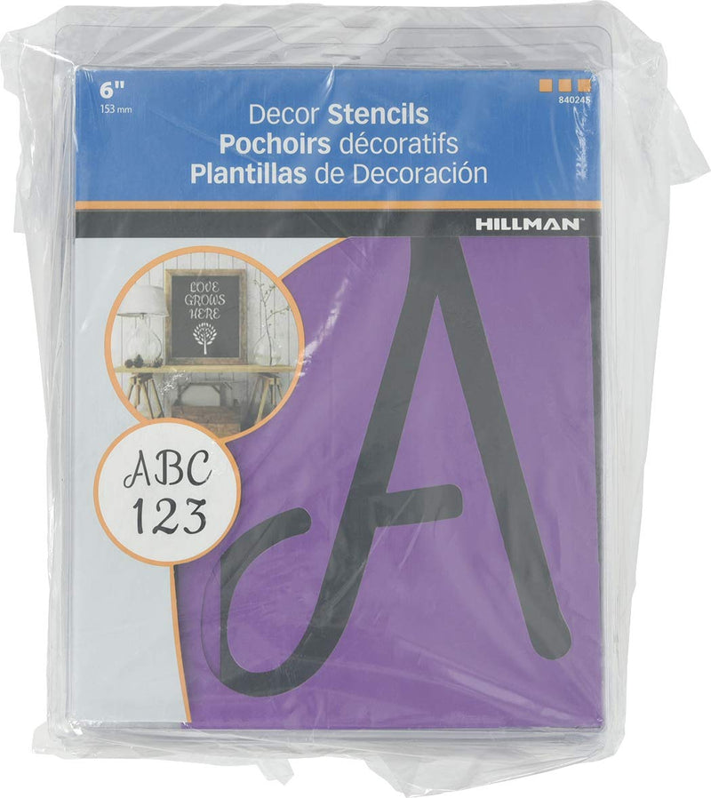  [AUSTRALIA] - Hillman 840245 Decorative Stencils Script 6-Inch, Purple, 41 Count 6 Inch