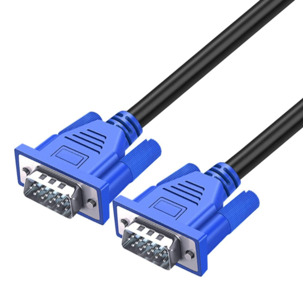  [AUSTRALIA] - VGA Cable 6 Feet,Male VGA to VGA Male Monitor Computer Cable Adapter Cord HD15 1080P Full HD High Resolutionfor TV Computer Projector-Blue 6ft Blue 1