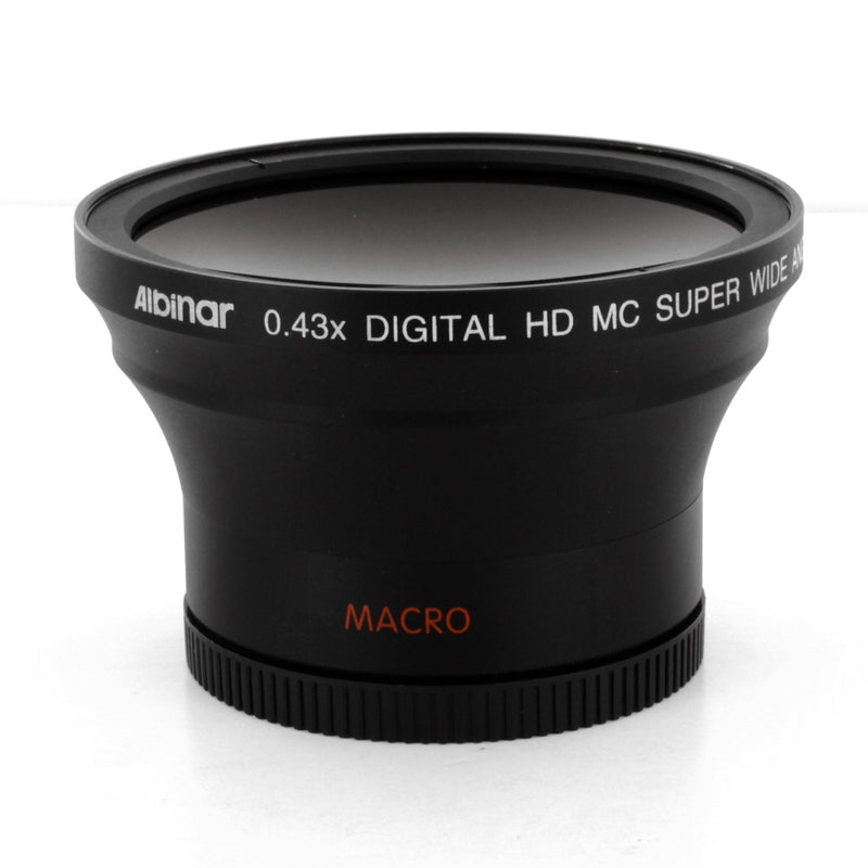  [AUSTRALIA] - Albinar 0.43x 58mm Super Wide Angle HD Lens with Macro - Black