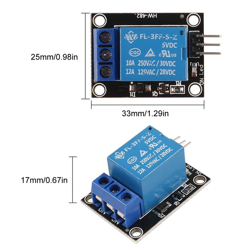  [AUSTRALIA] - 1 Channel Relay Shield Module, 3PCS DC 5V Indicator Light LED Module for Arduino R3 MEGA 2560 1280 ARM PIC AVR STM32 Raspberry Pi MCU DSP Official Boards Shield (3PCS)