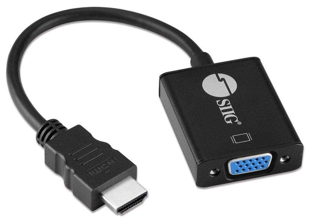  [AUSTRALIA] - SIIG CE-H22311-S1 Aluminum HDMI to VGA Adapter Converter with Audio