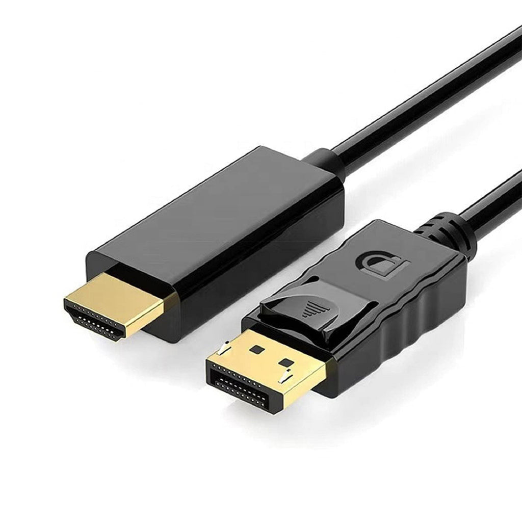  [AUSTRALIA] - DP to HDMI Adapter Cable, DisplayPort to HDMI Cable 6 feet, Male to Male DisplayPort HDMI Cable Converter Cord