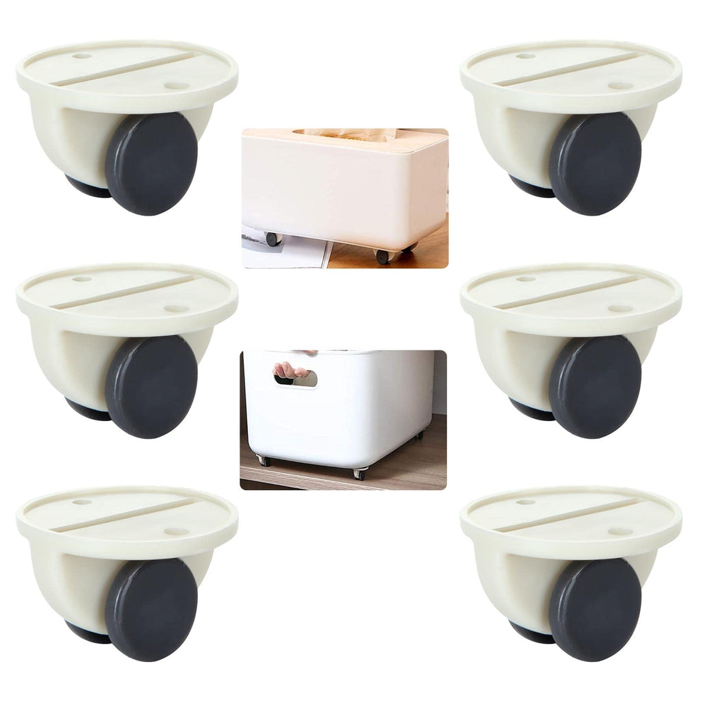  [AUSTRALIA] - 40-Pack Mini Casters Wheels Self Adhesive 360 Degree Rotation Universal Small Casters, Ball Type Paste Pulley, Great for Furniture Storage, Boxes, Cabinet, Drawer, Trash Can, and More