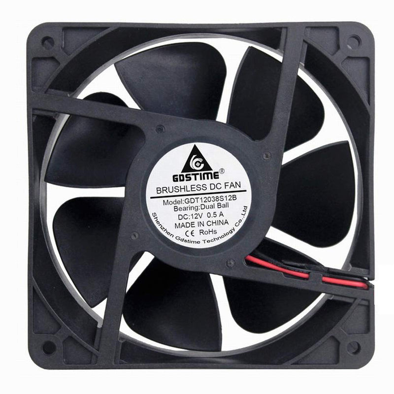  [AUSTRALIA] - GDSTIME 12V 1238 Cooling Fan, 120mm x 38mm 3000RPM Dual Ball Bearings Dc Brushless Fan