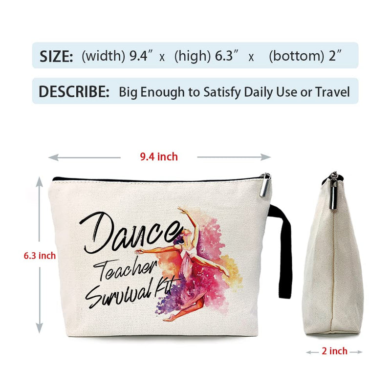  [AUSTRALIA] - ZHANTUONE Dance Teacher Survival Kit Cosmetic Bag，Dance Teacher Gift，Dance Teacher Appreciation Gifts，Dancer Gift，Gift for Dance Instructors，Dance Teacher Birthday Gift