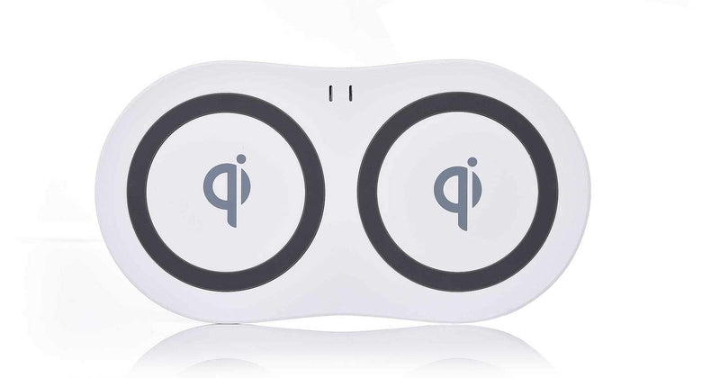  [AUSTRALIA] - Azpen C200 Dual Power Qi Wireless Charging Pad (White) for iPhone Samsung and Other Wireless Charging Built in Device