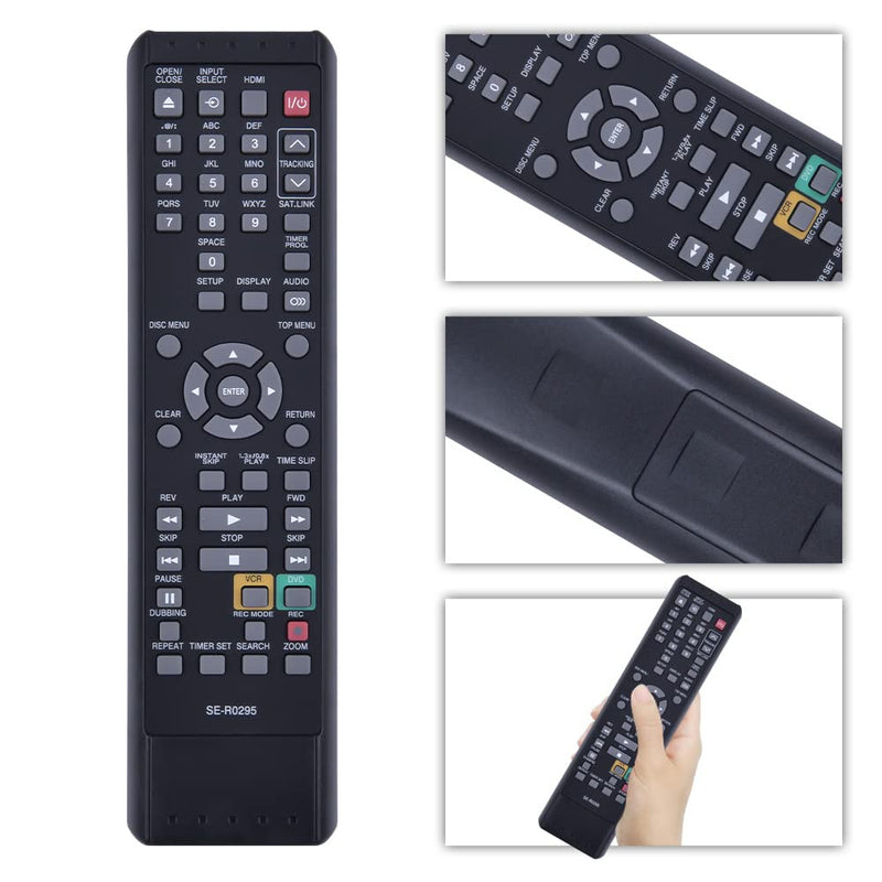  [AUSTRALIA] - SE-R0295 Replaced Remote Control Compatible for Toshiba DVD/VCR Video Recorder DVR620KU D-VR620KU D-VR620 DKVR60KU D-VR610KU DVR610KU D-VR610 DKVR20U