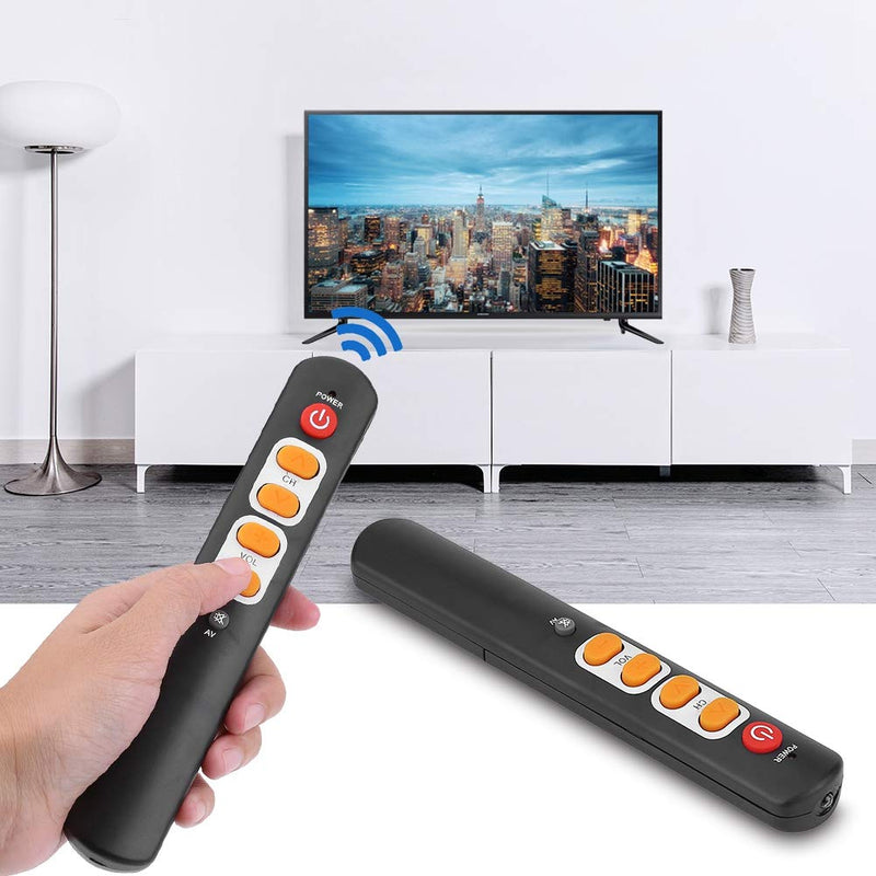 Learning Remote Control with Big Buttons, 6 Keys Universal Remote Control Smart Controller for TV STB DVD DVB HiFi VCR(Orange) Orange - LeoForward Australia