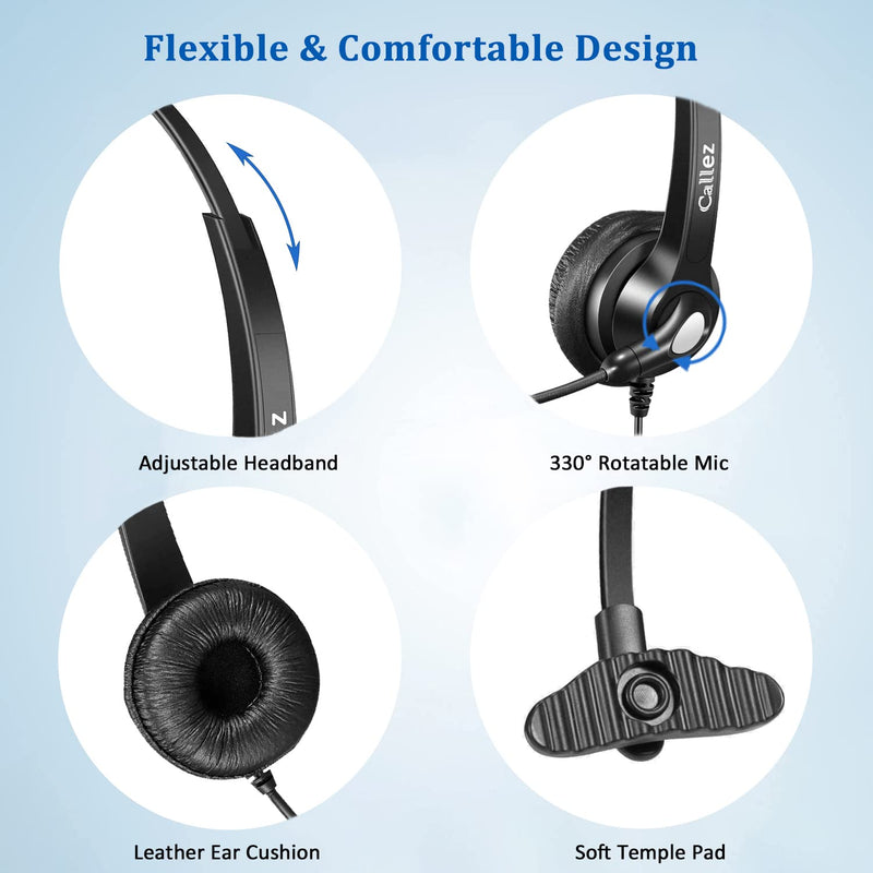  [AUSTRALIA] - USB Headset with Microphone for PC, Computer Headset with Microphone Noise Cancelling & Mute for Mac Laptop, Wired USB Headphones for Call Center Office Classroom Skype Zoom Black