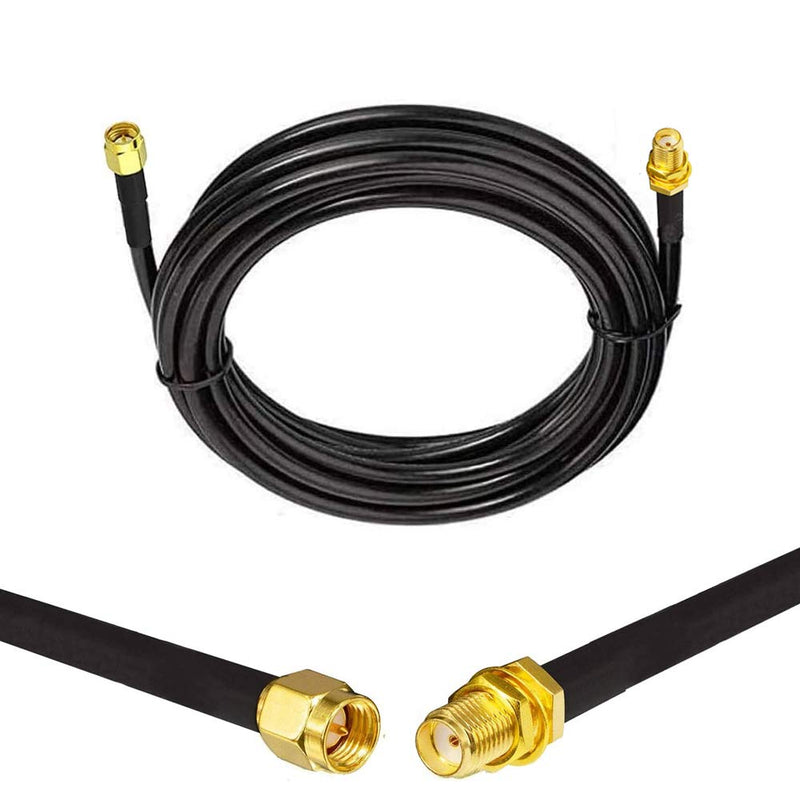  [AUSTRALIA] - 10ft SMA Extension Cable SMA Male to SMA Female RF Connector Adapter WiFi Antenna RG58 Extension Cable Two-Way Radio WiFi Cable for BaoFeng HT Kenwood Yaesu VHF Radio-NOT for TV 10ft-Pack of 1