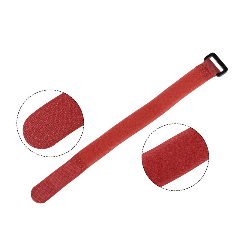  [AUSTRALIA] - uxcell 10pcs Hook and Loop Straps, 3/4-inch x 16-inch Securing Straps Reusable Fastening Cable Tie (Red)