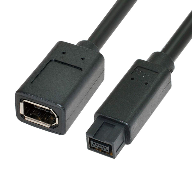  [AUSTRALIA] - Cablecc IEEE 1394 6Pin Female to 1394b 9Pin Male Firewire 400 to 800 Cable 20cm