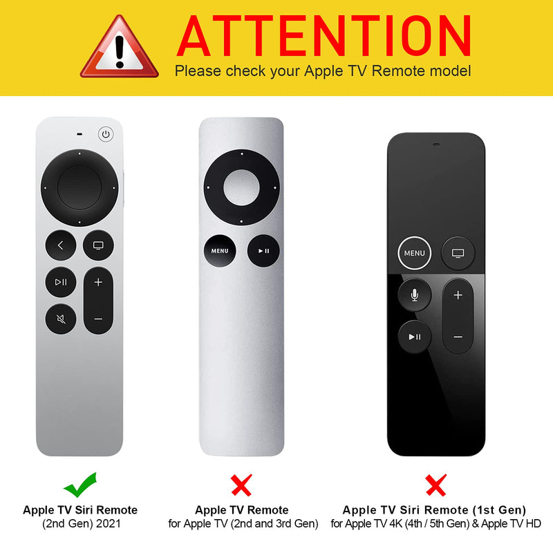 Fintie Protective Case for Apple TV Siri Remote 2021 - Honey Comb Lightweight Anti Slip Shockproof Silicone Cover for Apple TV 4K / HD Siri Remote Controller (2nd Generation), Black - LeoForward Australia