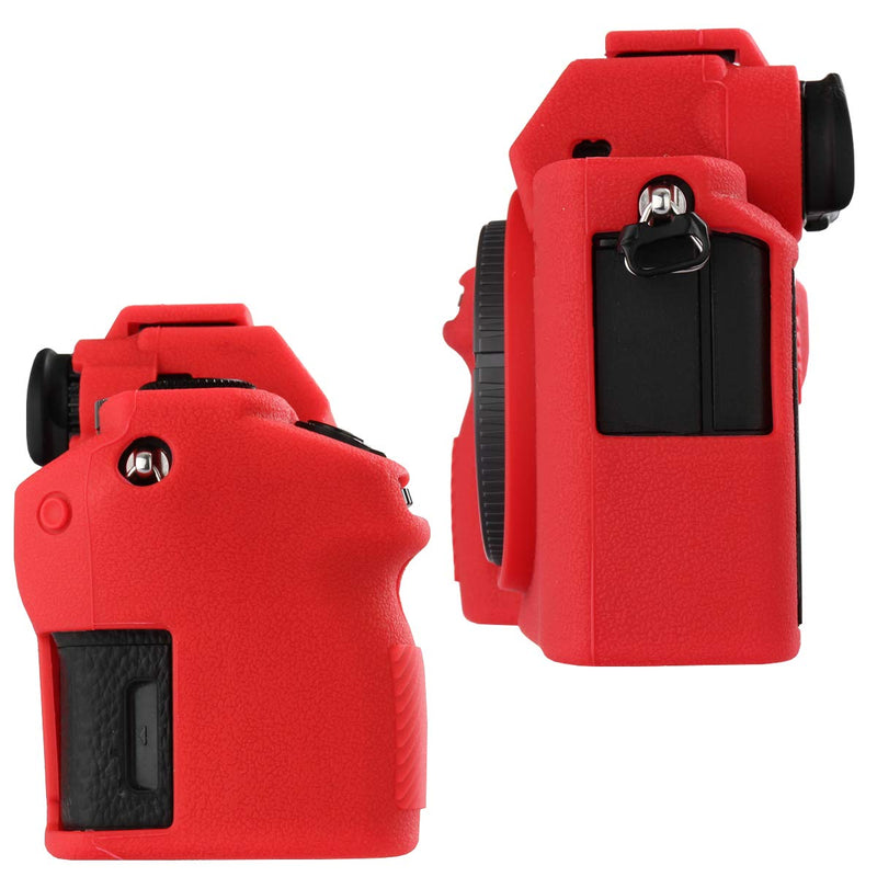  [AUSTRALIA] - Easy Hood Camera Case for Sony Alpha A7II A7RII A7SII A7 II A7R II A7S II A7R2 ILCE-7RM2 ILCE-7M2 Soft Silicone Rubber Camera Protective Body Case Skin Camera Protector Cover (Red) Red