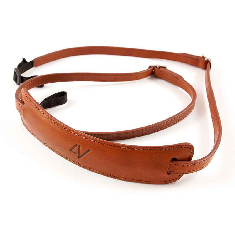  [AUSTRALIA] - 4V Design Lusso Tuscany Leather Medium Handmade Leather Camera Strap w/Universal Fit Kit, Brown/Brown (2MP01BVV2323) Brown/ Brown