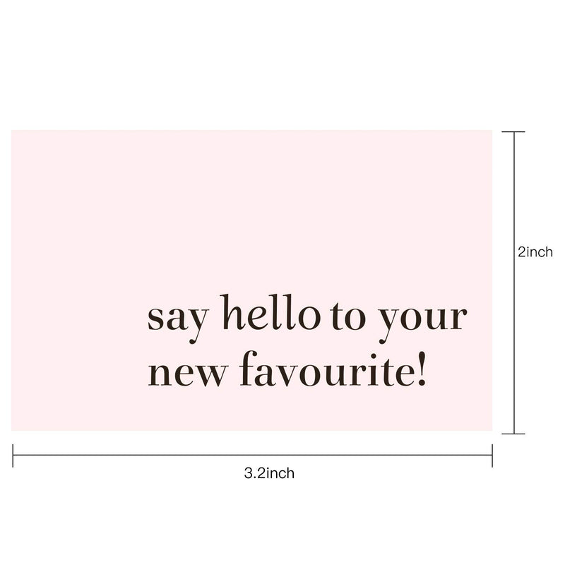 WRAPAHOLIC Say Hello to Your New Favourite Stickers - Pink Business Thank You Stickers, Shipping Stickers - 2 x 3.2 Inch 350 Total Labels Say Hello - Pink - LeoForward Australia