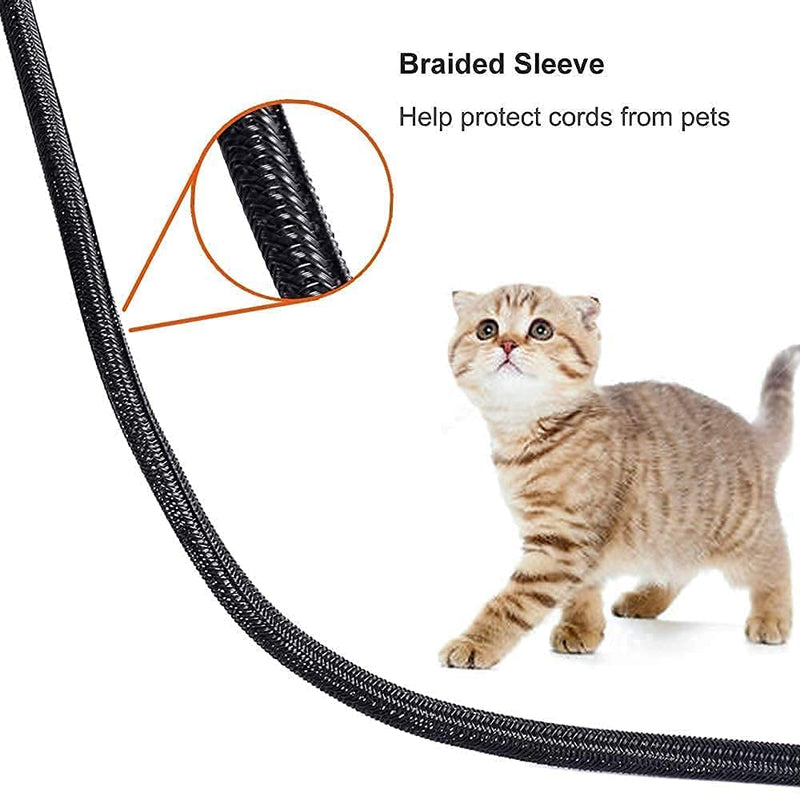  [AUSTRALIA] - ZhiYo Braided Cable Sleeve(6.5ft 1'') & Wire Loom Split Tubing(10ft 3/4”) Bundle