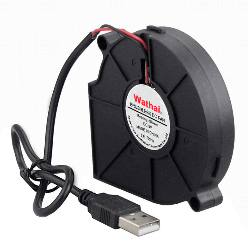  [AUSTRALIA] - Wathai 75mm x 15mm Radial Fan 5V USB DC Brushless Turbo Cooling Blower Fan