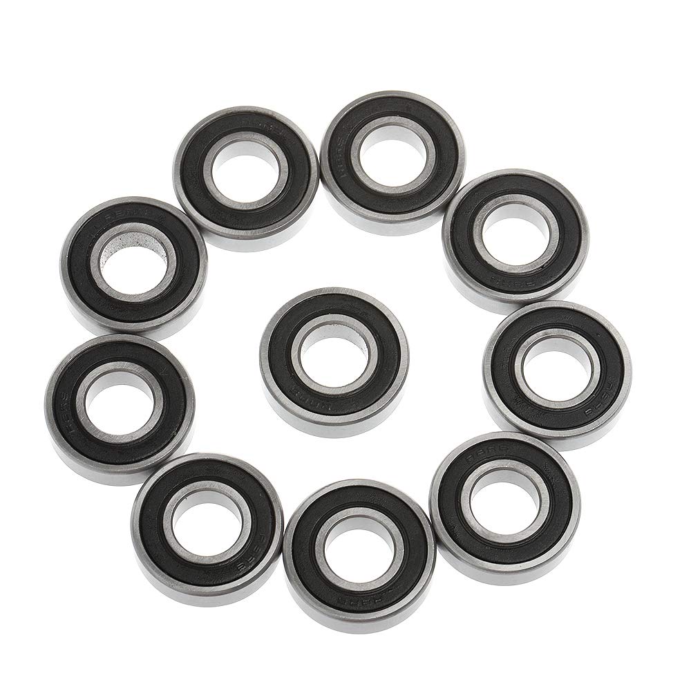  [AUSTRALIA] - 10 PCS R8-2RS Bearing 1/2" X 1-1/8" X 5/16" /12.7 x28.575 x 7.938mm Miniature Radial Shielded Ball Bearing- Deep Groove Bearing for Skateboarding, electricmotor, Automobile,Motorcycle, etc. 10