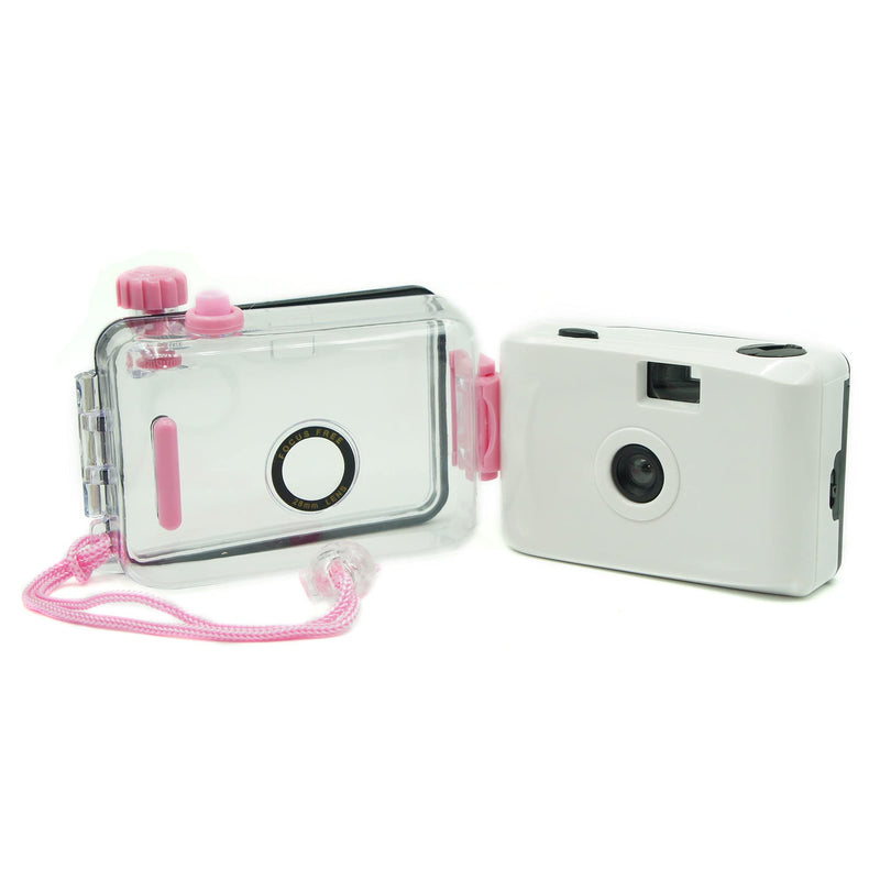  [AUSTRALIA] - NC Film Camera,135Film Camera,Use 35mm Film,Focusfree,Reusable (White&Pink)