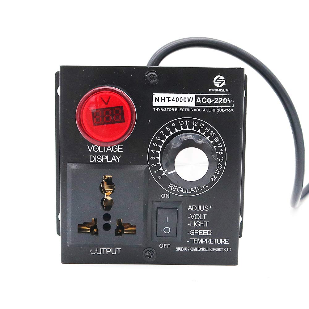  [AUSTRALIA] - Fasizi AC 220V 4000W Adjustable Voltage Regulator Motor Speed Controller Fan Control