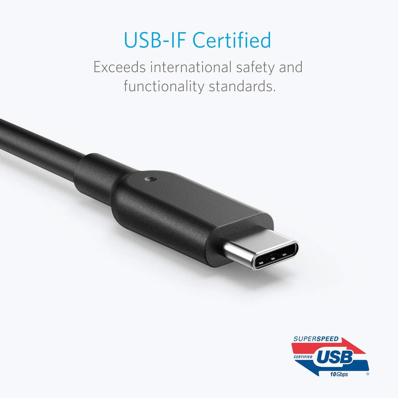  [AUSTRALIA] - Anker Powerline II USB-C to USB 3.1 Cable 0.9 m USB C USB A Male Black – USB Cables (0.9 m, USB C, USB A, 3.1 (3.1 Gen 2), 10000 Mbps, Black)