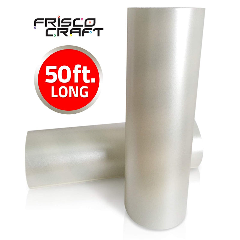 Frisco Craft C-370 Transfer Tape for Vinyl 12" x 50 Feet Clear Lay Flat | Application Tape Perfect for Self Adhesive Vinyl for Signs Stickers Decals Walls Doors Windows Clear Original 12"x50FT - LeoForward Australia