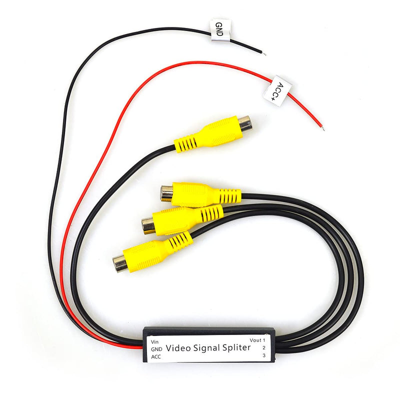  [AUSTRALIA] - 1 to 3/1 to 4Car Channel RCA Video Signal Booster and Splitter for 12V (1 to 3) 1 to 3