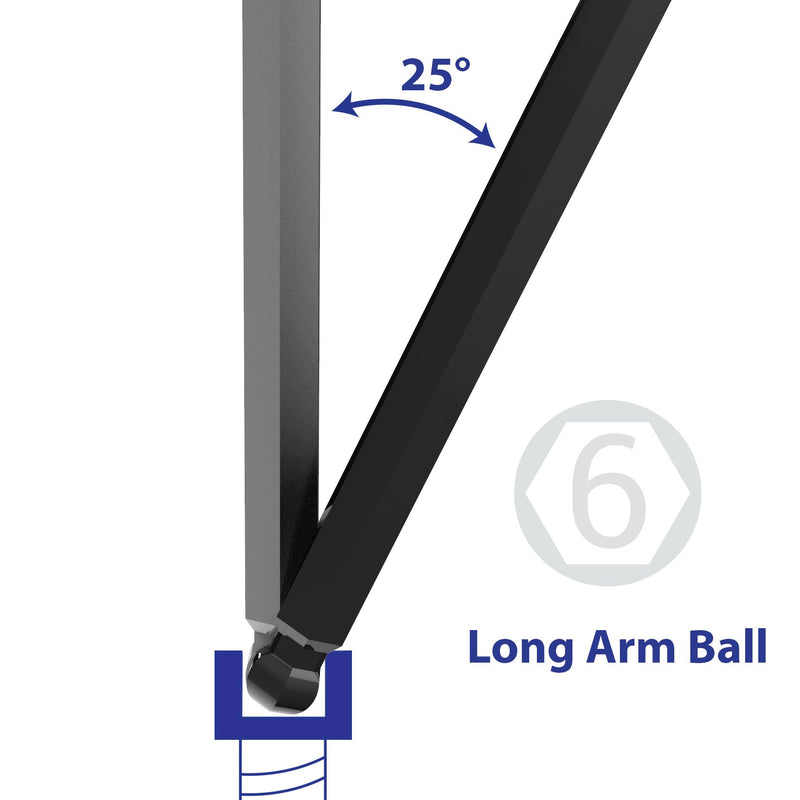  [AUSTRALIA] - EPAuto Long Arm Ball End Hex Key Allen Wrench Set, Inch/Metric, 26-Piece