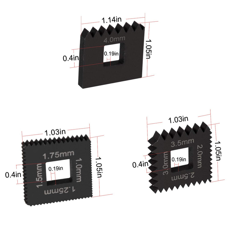  [AUSTRALIA] - Metric Dies Set Similar to OTC 202817 for 7402 Universal Outside Thread Chaser Heavy Duty Steel Black 3PCS