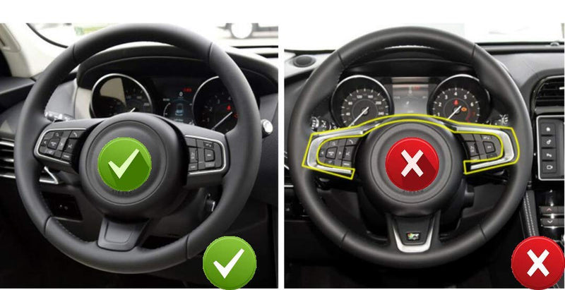  [AUSTRALIA] - ABS Chrome Plastic Steering Wheel Decoration Frame Trim For Jaguar F-Pace F-TYPE XF XF XFL 2016 2017 2018 (carbon fiber) carbon fiber
