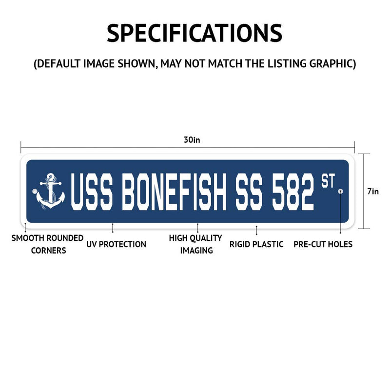  [AUSTRALIA] - USS Francis Hammond FF 1067 Street Sign us Navy Ship Veteran Sailor Gift 7" X 30" Plastic Sign