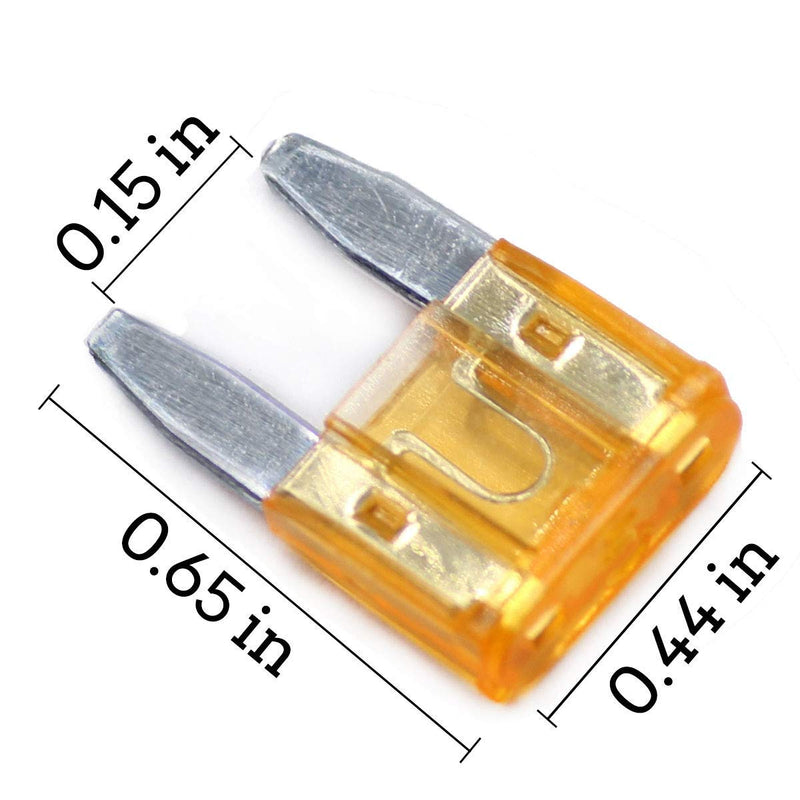  [AUSTRALIA] - 100 Pack Auto Fuses 5 AMP APM/ATM 32V Mini Blade Style Fuses 5A Short Circuit Protection Car Fuse (5 AMP)