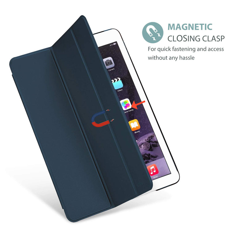  [AUSTRALIA] - ProCase Smart Case for iPad Air 2 (2014 Release), Ultra Slim Lightweight Stand Protective Case Shell with Translucent Frosted Back Cover for Apple iPad Air 2 (A1566 A1567)-Navy Navy