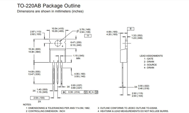 Bridgold 10pcs IRL7833PBF IRL7833 N-Channel Power MOSFET Transistor,30 V 150A,3-Pin TO-220AB - LeoForward Australia