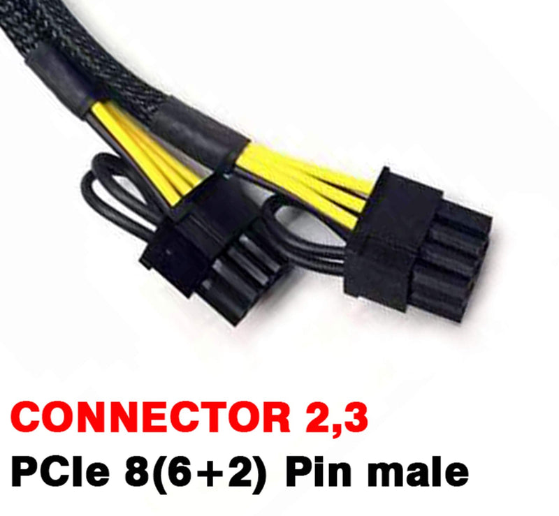  [AUSTRALIA] - PCI-e 6 Pin to Dual PCIe 8(6+2) Pin Graphics Card PCI Express Power Adapter GPU VGA Y-Splitter Extension Cable Video Card Sleeved Power Cable 9 inches 18 AWG (4 Pack) TeamProfitcom