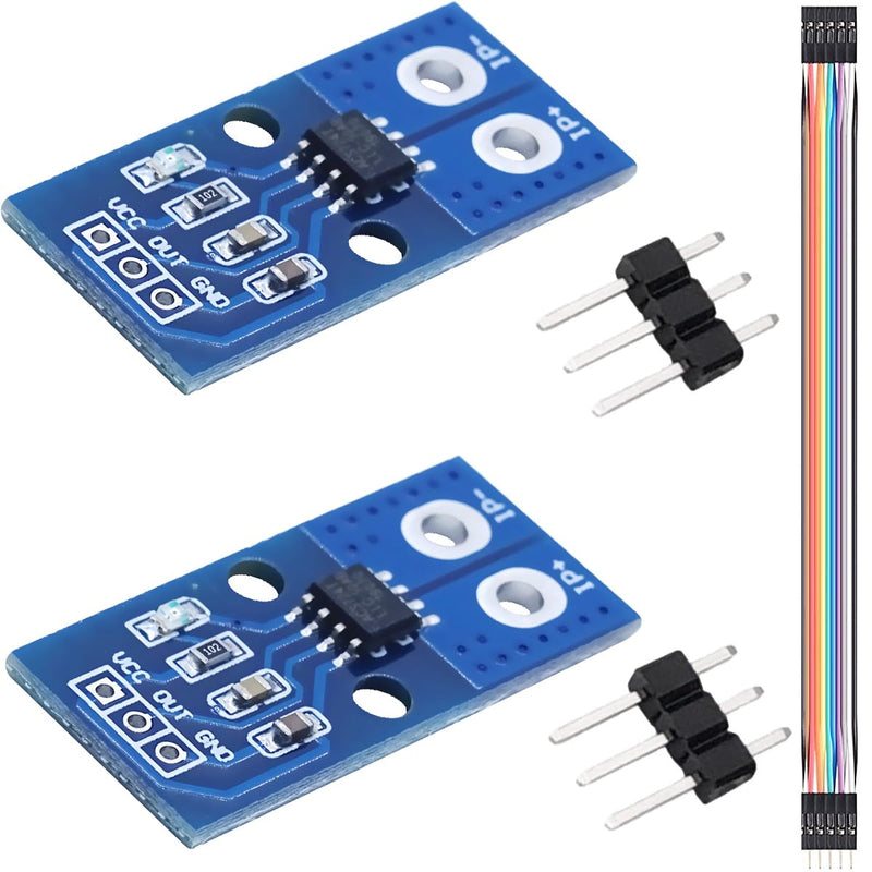  [AUSTRALIA] - Youmile 2 pieces Hall current sensor, Hall current sensor module ACS724 50A range AC/DC Hall effect current sensor with Dupont cable for current measurement