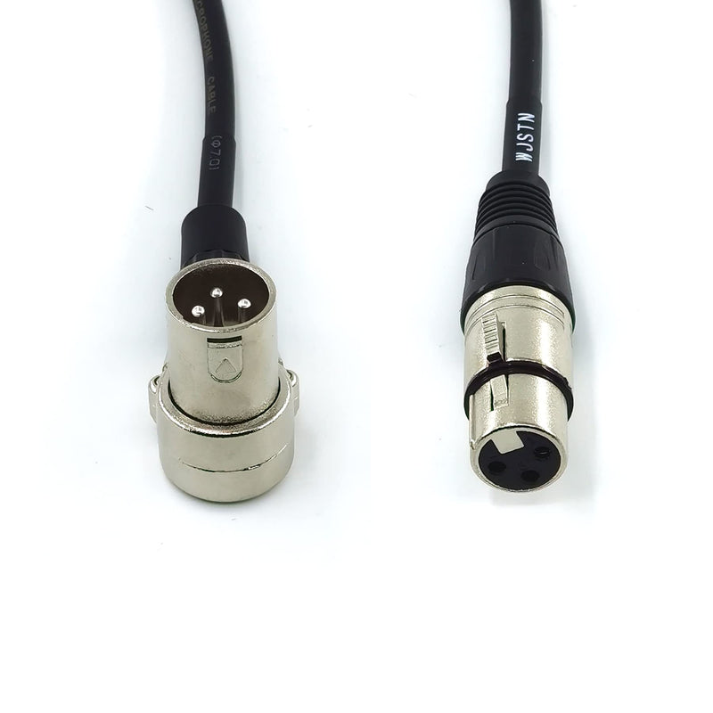  [AUSTRALIA] - WJSTN-049 Right Angle XLR to XLR Cable 3 Pin Mic Cord xlr to xlr Female to male 2-Pack