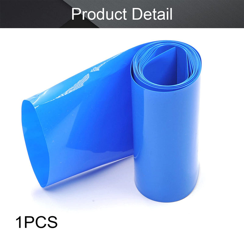 Othmro Battery Shrink Wrap PVC Heat Shrink Tubing Flat Width 65mm, Length 2m for Big Battery Pack Power Blue Flattening width: 65mm,length:2m - LeoForward Australia