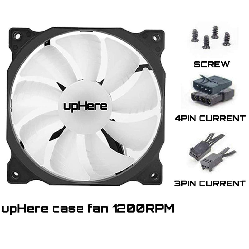  [AUSTRALIA] - uphere 3-Pack Long Life Computer Case Fan 120mm Cooling Case Fan for Computer Cases Cooling 15LED Red,15R3-3 RED LED