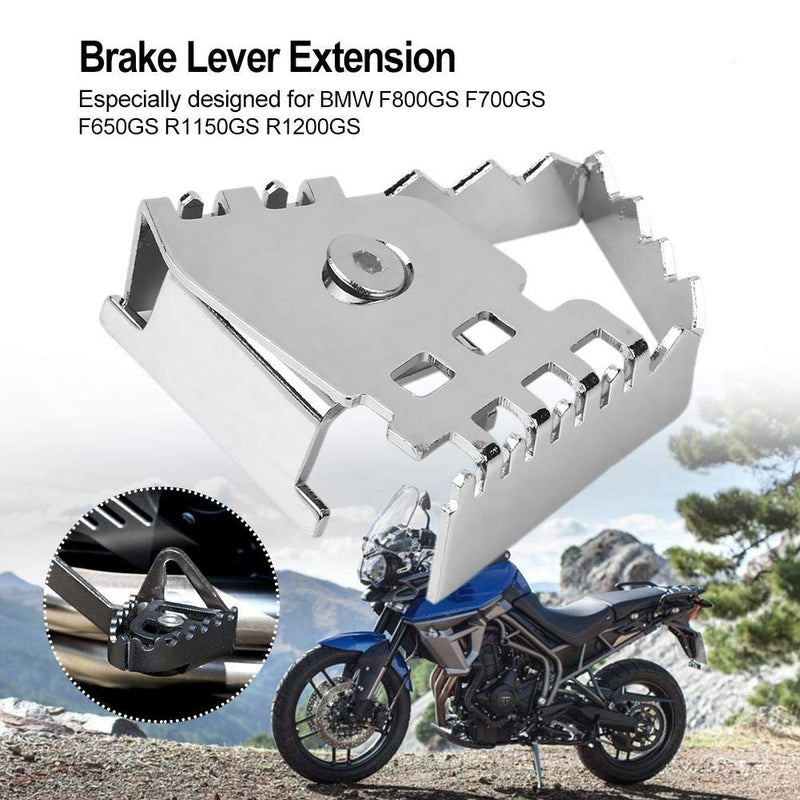  [AUSTRALIA] - Brake Pedal Enlarge Extension, Motorcycle Rear Foot Brake Lever Pedal Enlarge Extension Pad Extender for BMW F800GS F700GS(Plating) Plating