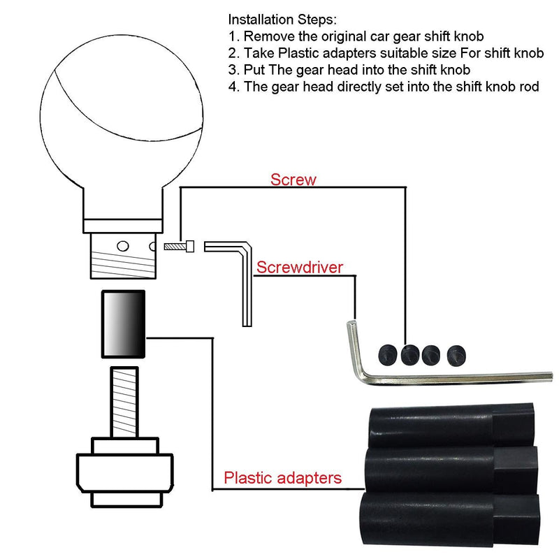  [AUSTRALIA] - Abfer Gear Stick Shift Knob Cool Skull Car Handle Shifter Knobs Shifting Head Fit Universal Automatic Manual Transport Vehicles (Black) Black